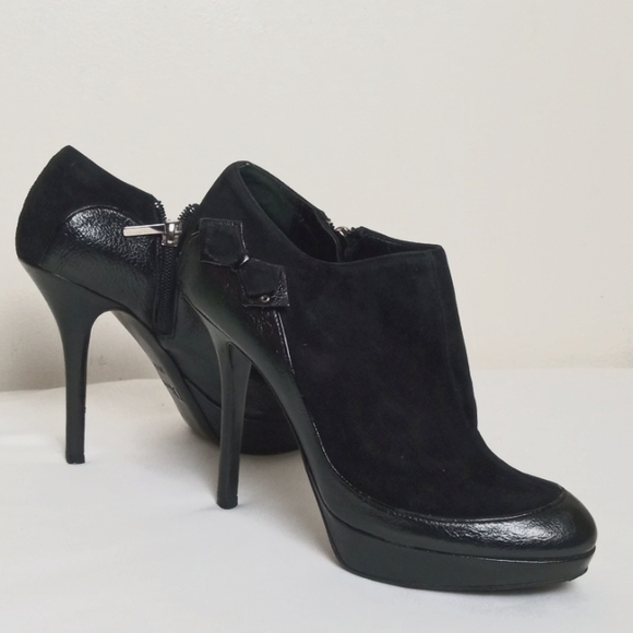 Dior (Authentic) Black Suede & Leather Ankle Bootie Heel Sz 36.5 - Picture 2 of 16